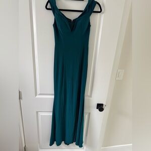 Elegant Teal Sleeveless Maxi Dress